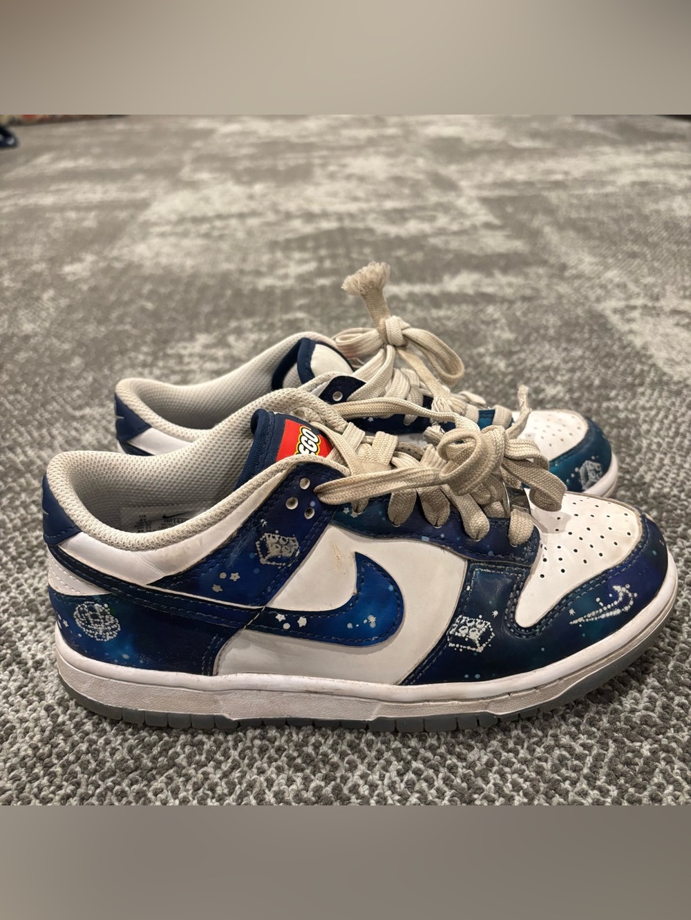 Nike Dunk Low LEGO Galaxy Sneakers GS Size 4Y